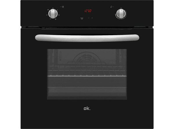Horno - OK OBO 521-3 M A1, 65 Litros, Independiente, Pirolítico, Bloqueo infantil, Negro