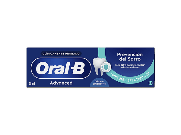 Accesorio dental - Oral-B Pasta dentífrica Advanced Prevención del sarro, Cristales de limpieza, 75 ml