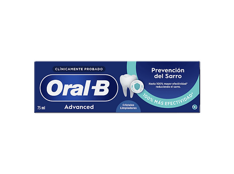 Accesorio dental - Oral-B Pasta dentífrica Advanced Prevención del sarro, Cristales de limpieza, 75 ml