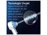 Centro de higiene dental - Oral-B Irrigador + Cepillo de dientes eléctrico iO6, 5 modos de limpieza y presión de agua, 4 chorros de agua, Blanco