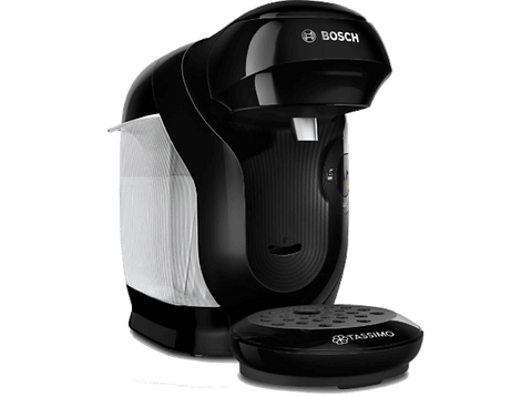 Cafetera de cápsulas - Bosch Tassimo Style TAS112E, 3.3 bar, 0.7 l, 1.400 W, Intellibrew, Tamaño Compacto, Sostenible, Negro