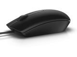 Ratón - Dell MS116, 1000DPI, USB, Óptico, Ambidextro, Negro