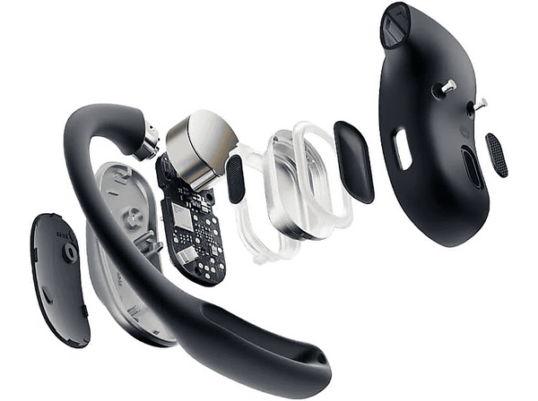 Auriculares conducción de aire - Shokz OpenFit Air, Intraurales, Bluetooth, IP54, 28h Autonomía, Negro