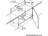 Campana telescópica - Balay 3BT262MX, 300m³/h, 3 potencias, 60 cm, Inox