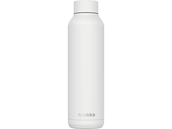 Botella - Quokka Solid, 630 ml, Mantiene temperatura, Libre BPA, Acero inoxidable, Blanco