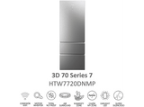 Frigorífico combi - Haier 3D 70 Series 7 HTW7720DNMP, No Frost, 200.6 cm, 486 l, Direct Access, Wi-Fi, Inox