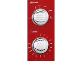 Microondas - ok. OMW 1225 R, 700W, 6 Niveles de Potencia, 20l, Función Descongelar, Control Mecánico, Rojo