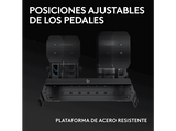 Volante - Logitech G RS Pedals, Freno loadcell de 75 kg, Acelerador suave de efecto Hall, Separación ajustable, Compatible serie PRO/RS50, Negro