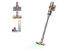 Aspirador escoba - Dyson V15 Detect™ Absolute, Potencia succión 240 AW, Autonomía 60 min, Minicepillo motorizado, 3 Modos, Láser, Sensor Suciedad
