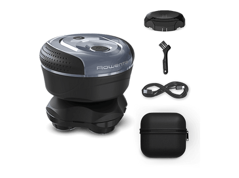 Afeitadora  Rowenta Barber Experience, Afeitadora de cabeza, 5 cabezales, Autonomía 80 min, Wet & Dry, Ergonómico, Cuchillas flexibles, Neceser, Negro