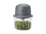 Mini picadora - Jata JEPC1207, 30W, Recipiente 430 ml, Diseño Inalámbrico, Gris