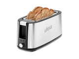 Tostadora - Ufesa Toastie Duo Plus, 1400 W, 2 ranuras, 2 rebanadas, 7 niveles potencia, Plata