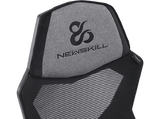 Silla gaming - Newskill Eros Mesh, Carga máx. 150 kg, Respaldo mallado, Tela transpirable, Gris