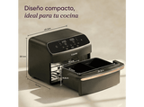 Freidora de aire - Cosori Twinfry™ Dual Blaze Compact, 8.6 l, 2700 W, 240 °C, 2 Cestas, Negro