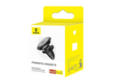 Soporte de móvil para coche - Baseus Magnetic Car Mount, Universal, Magnético ultrapotente, Para rejilla de ventilación, Rotación 360º, Negro