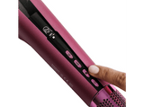 Plancha Secador - Taurus Slimlook Duo, 1200 W, 4 temperaturas, 2 velocidades, Iónico, Pantalla LCD, Cabello húmedo y seco, Autolimpieza, Fucsia