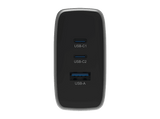Cargador de pared - ISY IAC-7100, 100W, 3 puertos, Carga ultrarrápida, Gris oscuro
