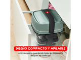 Freidora de aire - Moulinex Crisp & Go, Apilable y portátil, 2 cestas, 1.4L, 3.8L, 4 modos de cocción, 1700 W, Ajuste manual de temperatura, Verde