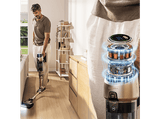 Aspirador escoba - Cecotec Conga Rockstar RX90 AI AquaPet Flex, 850W, 100min, IA, Tubo flexible, Kit de accesorios, Cepillo antienredos, Negro