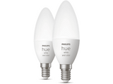 Bombilla inteligente - Philips Hue B39 E14, Luz Blanca y de Colores, 3W, Compatible con asistentes, 2 unidades