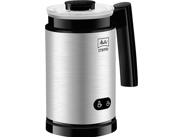Espumador de leche - Melitta Cremio II, 450 W, 0.25 l,  Mango ergonómico 360°, Botones iluminados, Plata