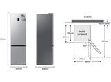 Frigorífico combi -  Samsung SMART AI RB38C675DSA/EF, No Frost,  203 cm, 390l, All-Around Cooling, WiFi, Inox