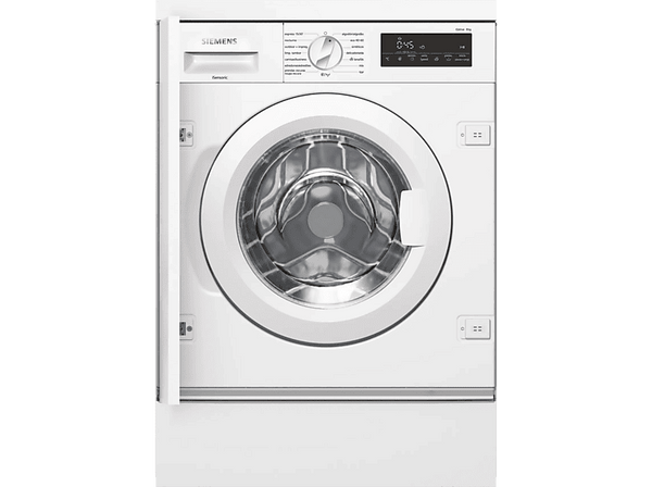Lavadora integrable - Siemens WI14W542ES, 8 kg, 1400 rpm, 12 Programas, Sin panelar