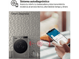 Lavadora secadora - LG F4DR7011AGS, 11kg / 6kg, 1400 rpm, 14 programas, AI Direct Drive ™, Steam™, Inox antihuellas