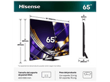 TV Mini LED 65 - Hisense 65U7S PRO, HDR 4K, Quad Core/MT9655, 165 Hz Nativos, Hi-View AI Engine Pro, Tuned By Devialet, Negro