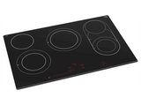 Placa vitrocerámica - Bosch PKM875DP1D, Vitrocerámica, Eléctrica, 5 zonas, 23 cm, Negro