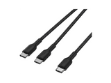 Cable USB - Belkin BoostCharge Pro Cable trenzado USB-C a doble USB-C de 140 W, 1.5 m, Universal, Negro