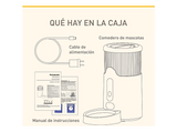Comedero automático inteligente - Panasonic CP-JNF01CW, Apto para Lavavajillas, Fabricado en Acero Inoxidable Higiénico, Blanco