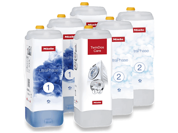 Accesorio lavadora - Miele Set 5x UltraPhase + TwinDos Care, Colores Vivos y Blanco Reluciente, Hasta 150 Lavados, Blanco