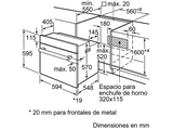 Horno - Balay 3HB2030X0, 66 L, Multifunción, 3300 W, Puerta abatible