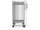 Radiador - ok. ORO 200921 ES, 2000 W, 3 Potencias, 20 m², 9 elementos, 120x500, Ruedas incluidas, Blanco