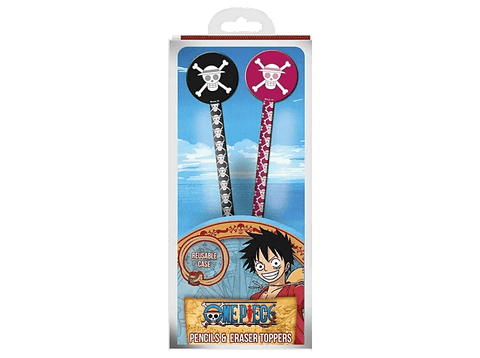 Pack papelería - Sherwood One Piece, Pack de Dos Lápices con Goma