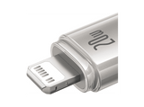 Cable USB-C a Lightning - Baseus Titanium Alloy, Carga ultrarrápida, Alta resistencia, USB-C a Lightning, 100 cm, 20W, Dorado Galaxy Titanium