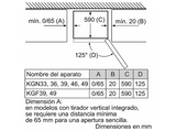 Frigorífico combi - Bosch KGN39VIDA, No Frost, 203 cm, 368 l, Cajón VitaFresh, Iluminación LED, Inox 