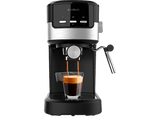 Cafetera express - Cecotec Power Espresso 20 Pecan, 20 bar, 1100 W, 1.25 l, 2 tazas, Vaporizador, Manómetro, Black