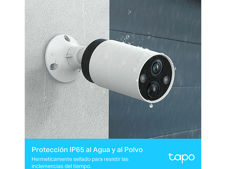 Cámara vigilancia IP - TP-Link Tapo C420S2, 2K, Visión nocturna, Exterior IP65, Detección Inteligente, Blanco