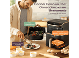 Freidora de aire - Cosori Turbo Tower Pro Smart™ Chef Edition, 2630 W, 10.8 l, 2 cestas, 30º - 230ºC, Wifi, Negro