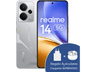 Móvil - realme 14, Mecha Silver, 256 GB, 12 GB RAM, 6.67" AMOLED, Snapdragon 6 Gen 4 5G Chipset, 6000 mAh, Incluye Cargador y Buds