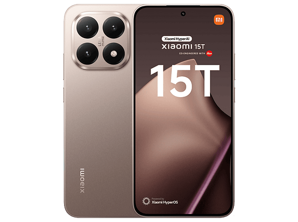 Móvil - Xiaomi 15T, Rosa Oro, 256 GB, 12 GB RAM, 6.83" AMOLED  WQHD+ Eye Care, MediaTek Dimensity 8400-Ultra, 5500 mAh