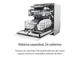 Lavavajillas integrable - Haier I-Pro Shine Series 6 XS 4A4M3PB, 14 servicios, 10 programas, 60 cm, Wi-Fi + Bluetooth, Sin panelar