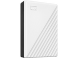 Disco duro externo 6TB - WD My Passport, Portátil, HDD, USB 3.2, Funciona con Chromebook, Blanco