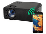 Proyector - Prixton Cinema Deluxe, 7.000 lúmenes, Conexión HDMI, Full HD, WiFi, Pantalla LCD 4.41, Negro
