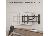 Soporte TV - ISY ITV 800, De 32- 75, VESA max. 600 x 400 mm, Carga máx. 50 kg, Mando a distancia, Negro