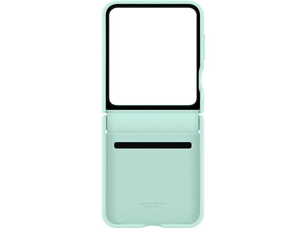 Funda - Samsung Kindsuit Case, Compatible con Samsung Galaxy Z Flip6, Cuero Vegano, Verde Menta