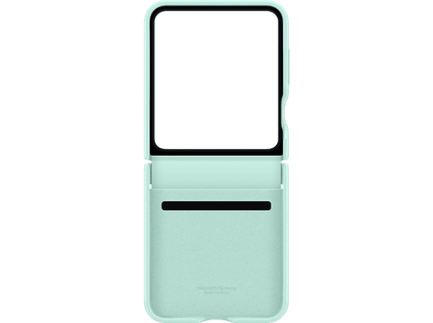 Funda - Samsung Kindsuit Case, Compatible con Samsung Galaxy Z Flip6, Cuero Vegano, Verde Menta