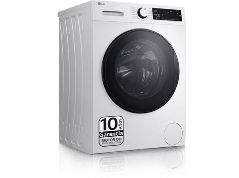 Lavadora carga frontal - LG F4WT2009S3W, Serie 100, 9 kg, 1400 rpm, 15 programas, Sistema Dual Spray, Blanco